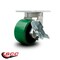 Service Caster 6'' Extra Heavy Duty Green Poly on Cast Iron Wheel Swivel Caster with Brake CRAN-SCC-KP92S630-PUR-GB-SLB - alternate 4